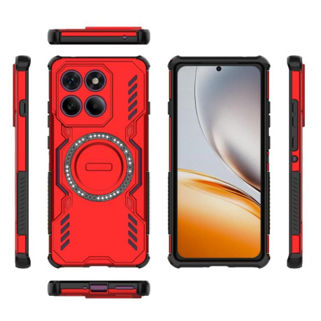 Противоударный чехол Butterfly Armor MagSafe Magnetic Ring Shockproof для Motorola Edge 60 Pro 5G - красный