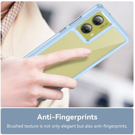 Противоударный чехол Colorful Acrylic Series для Motorola Moto G85 - синий