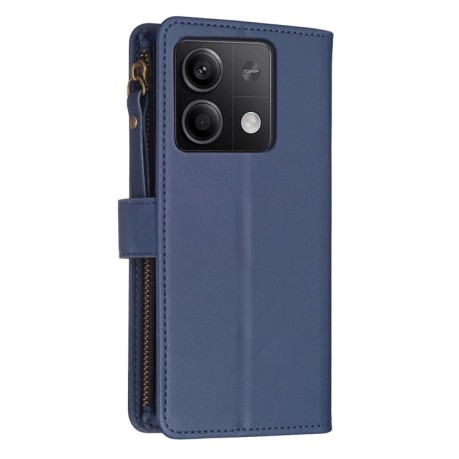 Чохол книжки Zipper Wallet Leather Flip на Xiaomi Redmi Note 13 4G - синій