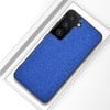 Противоударный чехол Cloth Texture на Samsung Galaxy S21 FE - синий