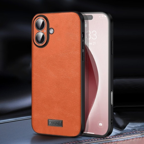 Чехол SULADA Handmade для iPhone 16 Plus - оранжевый