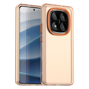 Чохол Candy Series гібрид з посиленими бортиками на Xiaomi Redmi Note 14 Pro 5G/Poco X7 - помаранчевий