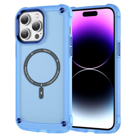 Протиударний чохол Skin Feel MagSafe Magnetic для iPhone 15 Pro Max - синій
