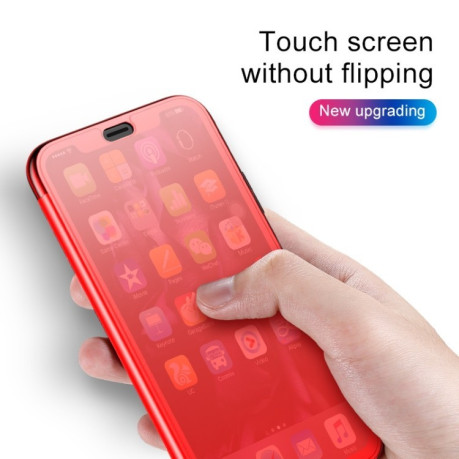 Чохол книжка Baseus Visible and Touchable Tempered Glass Case на iPhone XR-червоний