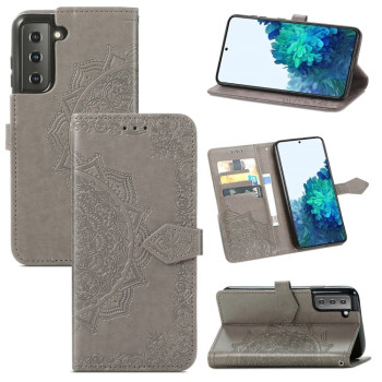 Чохол-книжка Mandala Embossing Pattern Samsung Galaxy S22 Plus 5G - сірий