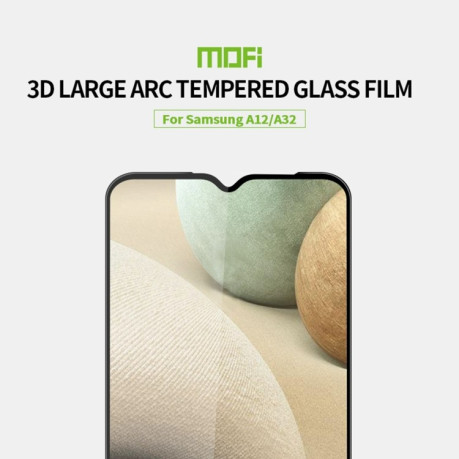 Защитное стекло MOFI 9H 3D Full Screen на Samsung Galaxy A21s - черное
