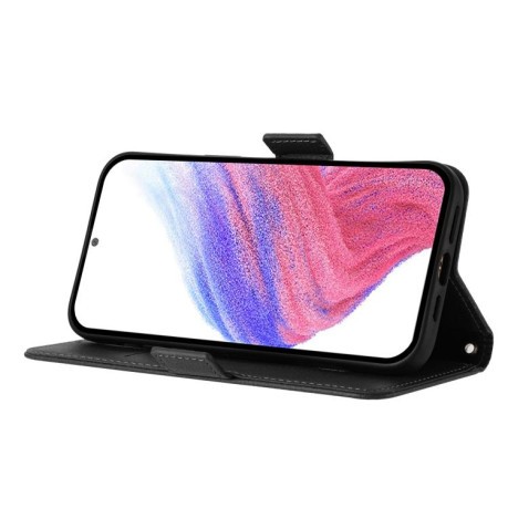 Чехол-книжка Magnetic RFID Anti-theft Leather для Xiaomi Poco M7 Pro 5G Global - черный