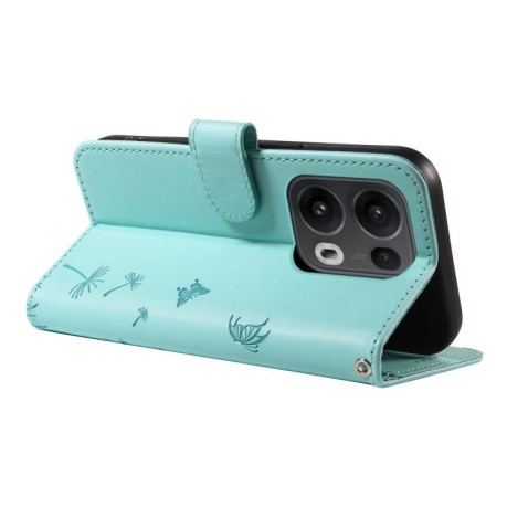 Чохол-книжка Dandelion Embossed Pattern Flip Leather для OPPO Reno13 Pro Global - зелений