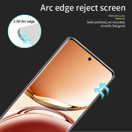 Защитное стекло PINWUYO 9H 3D Full Screen на OPPO Reno12 F / A3 - черное