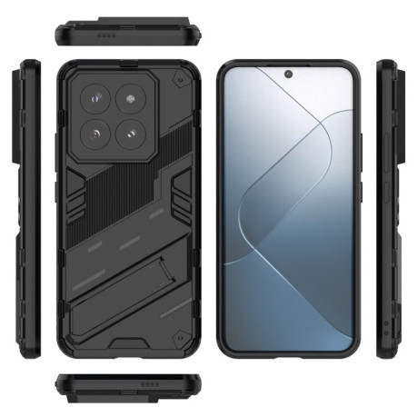 Противоударный чехол Punk Armor для Xiaomi 14 Pro - черный