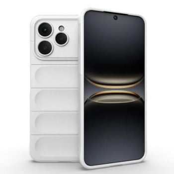 Силиконовый чехол Magic Flannel на Tecno Spark 40 4G Global — белый