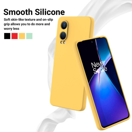 Силіконовий чохол Solid Color Liquid Silicone для OnePlus Nord CE4 Lite Pro XL - жовтий