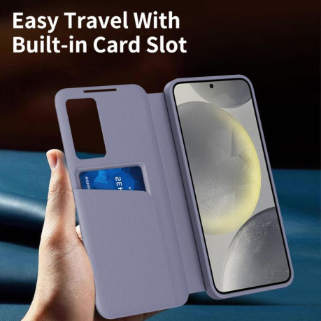 Чохол-книжка Smart View Window Leather  для Samsung Galaxy S25+ 5G - фіолетовий
