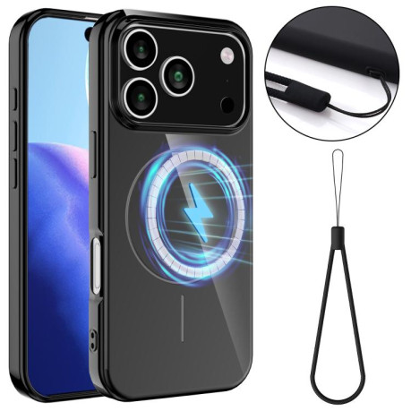 Противоударный чехол Glossy TPU Shockproof MagSafe на iPhone 17 Pro - черный
