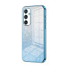 Ударозащитный чехол Gradient Glitter Powder Electroplated на Samsung Galaxy S24+ 5G - синий