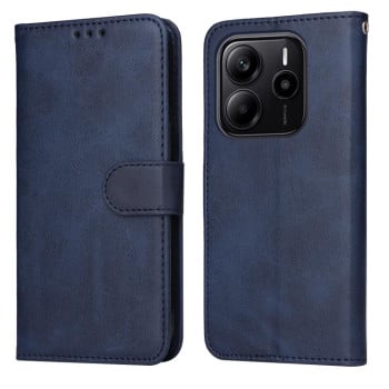Чохол-книжка Classic Calf Texture Flip Leather для Redmi Note 14 4G 164.84mm - синій