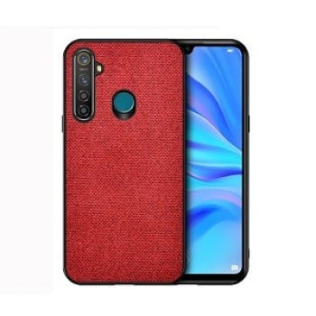 Чохол протиударний Cloth Texture PC+TPU Realme 5 Pro/Realme Q - червоний