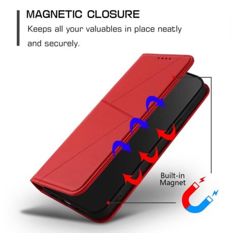 Чохол-книжка Strong Magnetic Frosted на Motorola Edge 60 - червоний