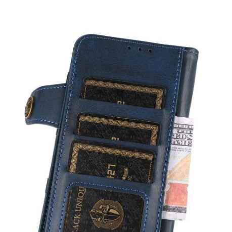 Чохол-книжка KHAZNEH Cowhide Texture на iPhone 13 mini - синій