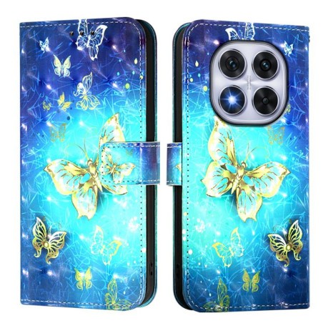 Чехол-книжка 3D Painting для Xiaomi Redmi Note 14 Pro 5G/Poco X7 - Butterfly