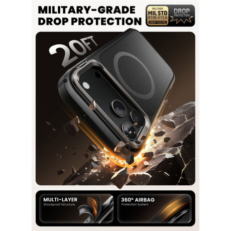 Оригинальный чехол Supcase IBLSN Ares Flip Mag с MagSafe на iPhone 17 Pro Max - Black