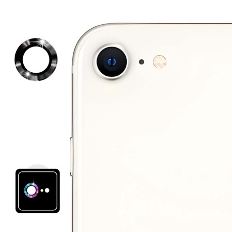 Захисне скло на камеру ENKAY 9H Aluminium для iPhone 16e - чорне