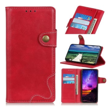 Кожаный чехол-книжка S-Type Stitching Calf для Samsung Galaxy M33 5G - красный