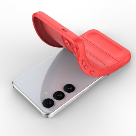 Силіконовий чохол Magic Flannel для Samsung Galaxy S24 5G - блакитний