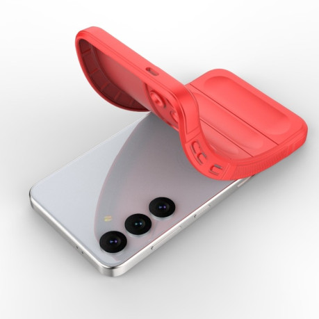 Силиконовый чехол Magic Flannel для Samsung Galaxy S24 5G - красный