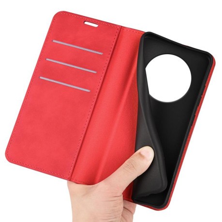 Чехол-книжка Retro Skin Feel Business Magnetic на Realme 14 Pro+ - красный