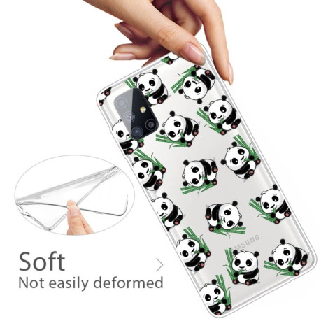 Ударозащитный чехол Painted Transparent на Samsung Galaxy M51 - Panda
