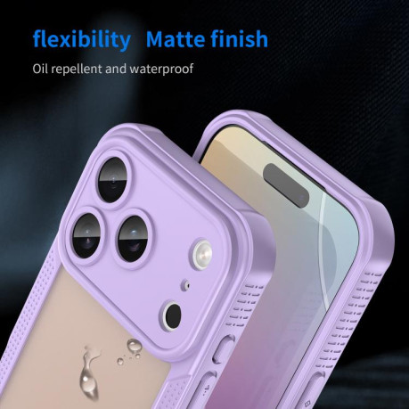 Противоударный чехол Armor Glaze PC Hybrid для iPhone 17 Pro - фиолетовый