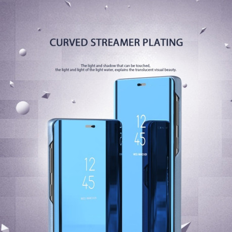 Чехол книжка Clear View на Samsung Galaxy A50/A30s/A50s-фиолетовый
