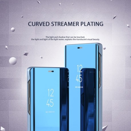 Чехол книжка Clear View на Samsung Galaxy A50/A30s/A50s-серебристый