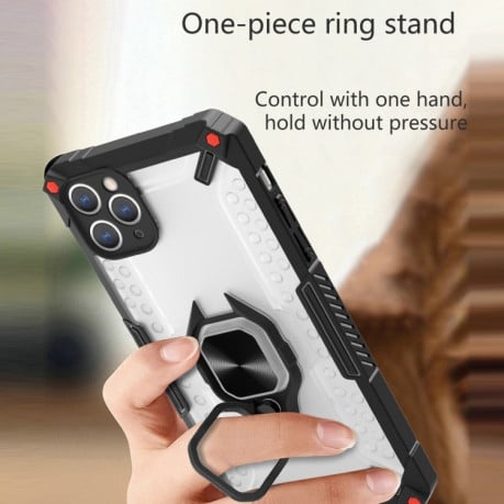 Чохол протиударний Matte with Ring Holder для iPhone 13 Pro Max - чорний