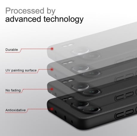 Чохол NILLKIN Frosted Shield посилений матовий на OnePlus Nord 4 5G - чорний