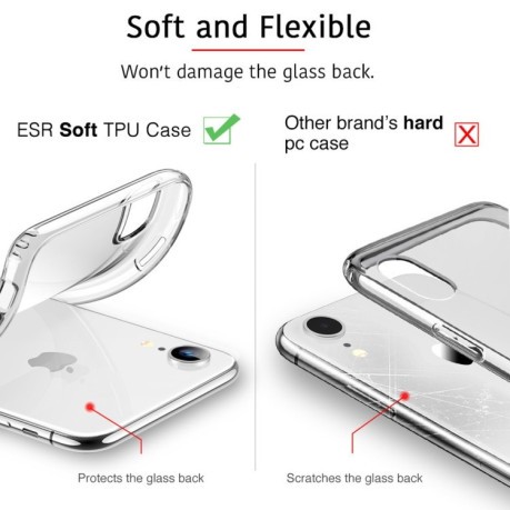 Ультратонкий ударозащитный силиконовый чехол ESR Essential Zero Series на iPhone XR-прозрачный