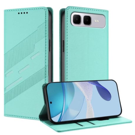 Чохол-книжка з фактурою Multi-functional Wallet Retro на Infinix Smart 10 Plus 4G - зелений