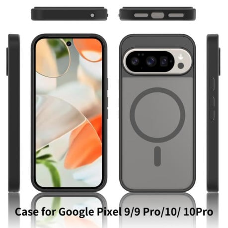 Чехол с мягкой фактурой Skin-feel с MagSafe гибридный на Google Pixel 10 / 10 Pro - синий