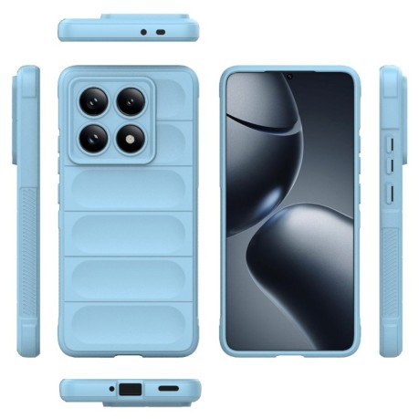 Силіконовий чохол Magic Flannel для Xiaomi 14T Pro 5G Global - блакитний