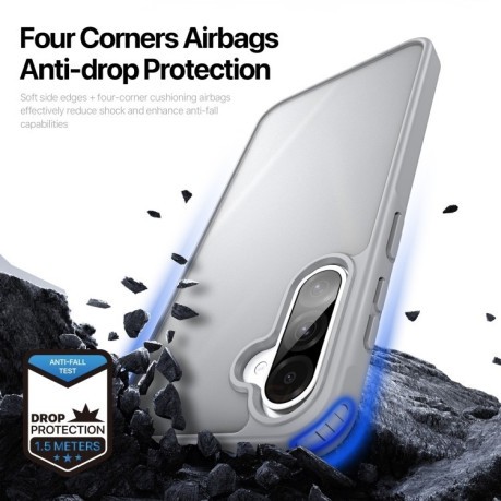 Чохол DUX DUCIS Yind Series TPU Hybrid PC  для Samsung Galaxy A36 5G / A56 5G - сірий