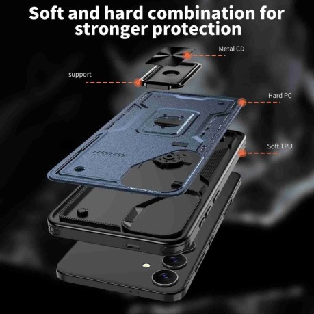 Протиударний чохол HMC 360 Degree Rotating Holder для Samsung Galaxy S25+ 5G - синій