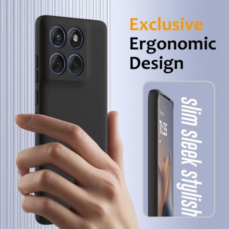 Силиконовый чехол Shockproof Silicone Magsafe для Motorola Edge 60 / 60s / 60 Fusion - черный