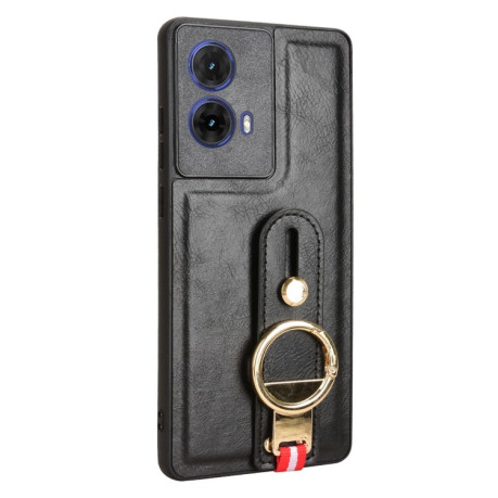 Протиударний чохол Wristband Leather Back для Motorola Moto G85 5G - чорний