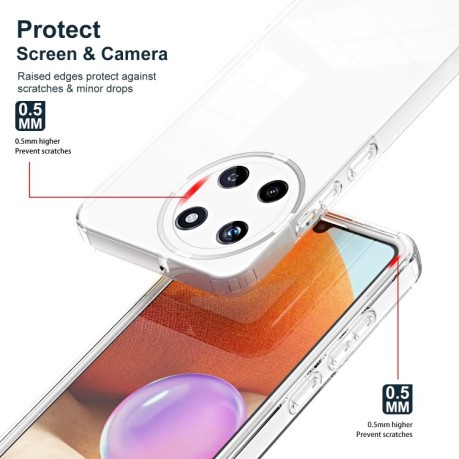Противоударный чехол Clear Color Frame для Realme 11  - белый