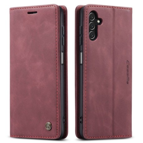 Кожаный чехол CaseMe-013 Multifunctional на Samsung Galaxy A14 5G - винно-красный