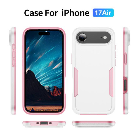 Противоударный чехол Heavy Duty Armor для iPhone Air - White+Pink