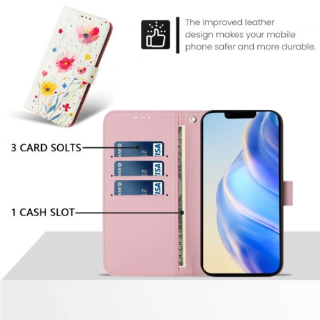 Чохол-книжка Colored Drawing Pattern для iPhone 16e - кольоровий