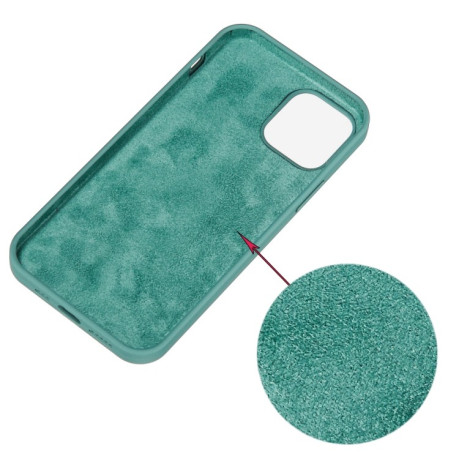 Силиконовый чехол Solid Color Liquid на iPhone 15 - зеленый