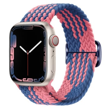 Ремінець Buckle Nylon Braided для Apple Watch 10 46mm/Ultra 49mm / Series 8/7 45mm / 44mm / 42mm - синьо-рожевий